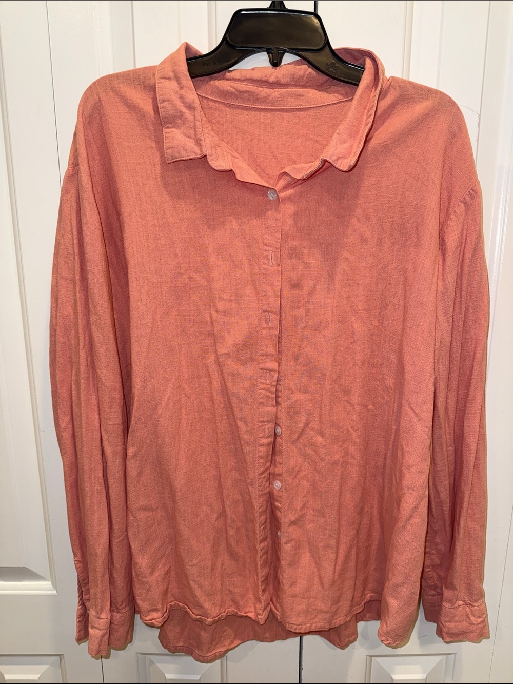 Lightweight Button-Up Shirt in Dusty Coral